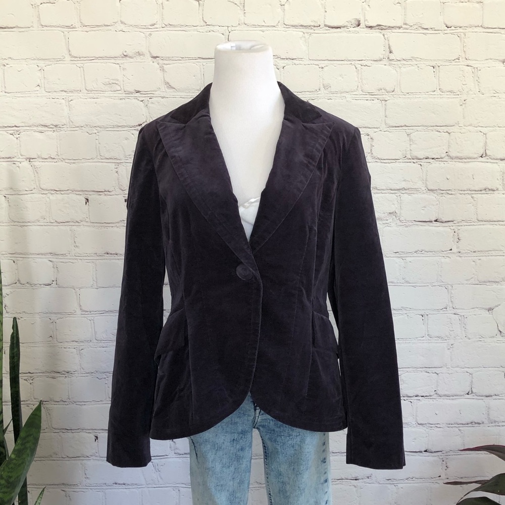 Nine West Plum Velour Blazer